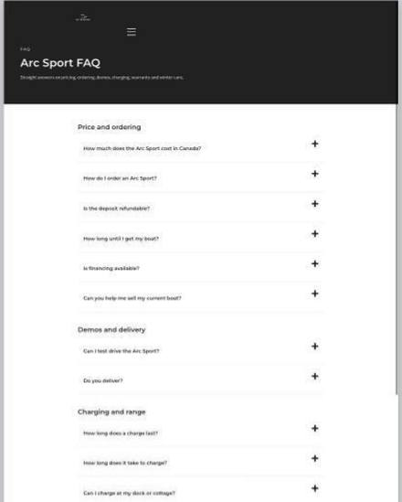 EV Marine: FAQ page