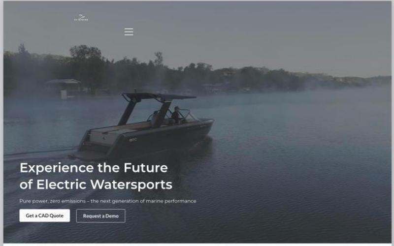 EV Marine homepage before the rebuild